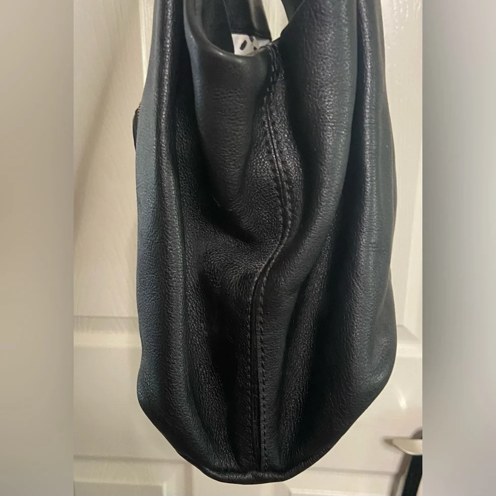 Kate Spade Baxter Street Stevie Black Leather Satchel Shoulder Bag Pre-Owned